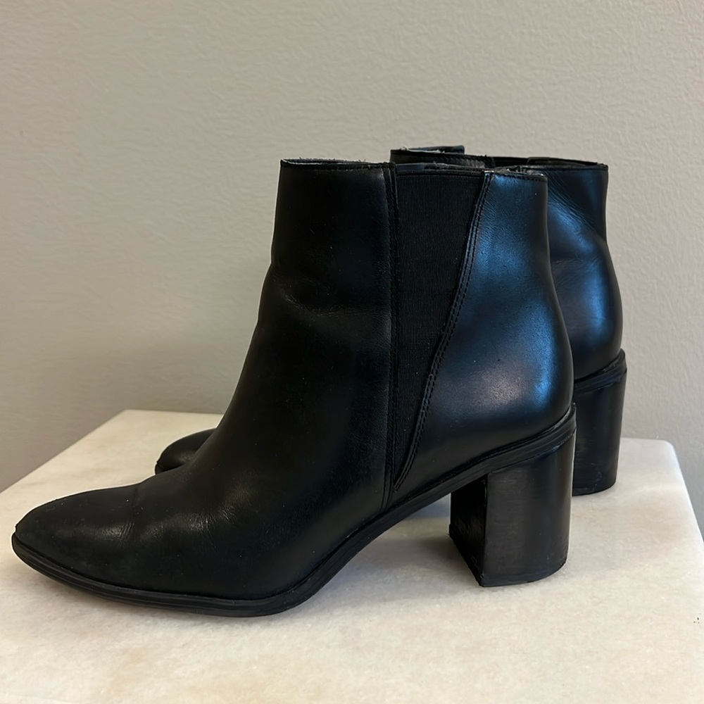Franco Sarto Black Leather Booties